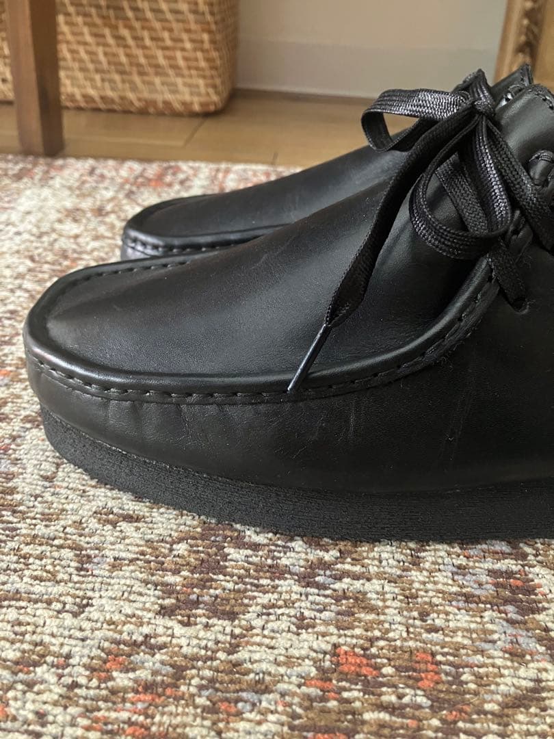 Clarks Wallabee クラークス ワラビー レザー　黒　UK81/2
