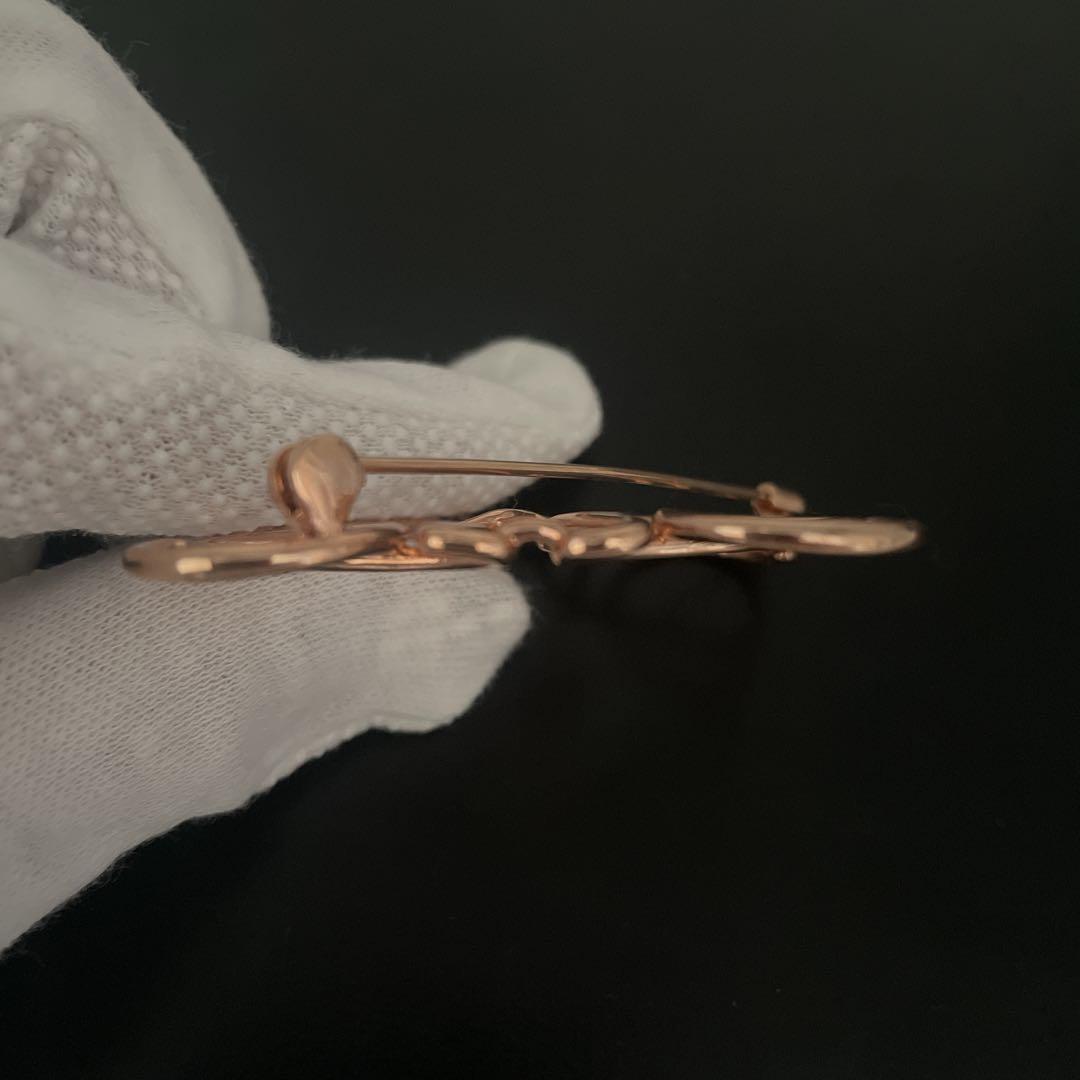 良品　オールド　ロエベ　アナグラムモチーフ　ブローチ　メタル　ピンクゴールド