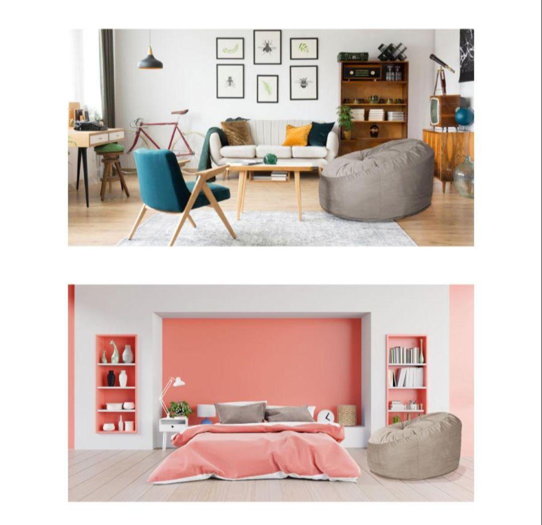 BORN SOFA グレー ビーズクッション