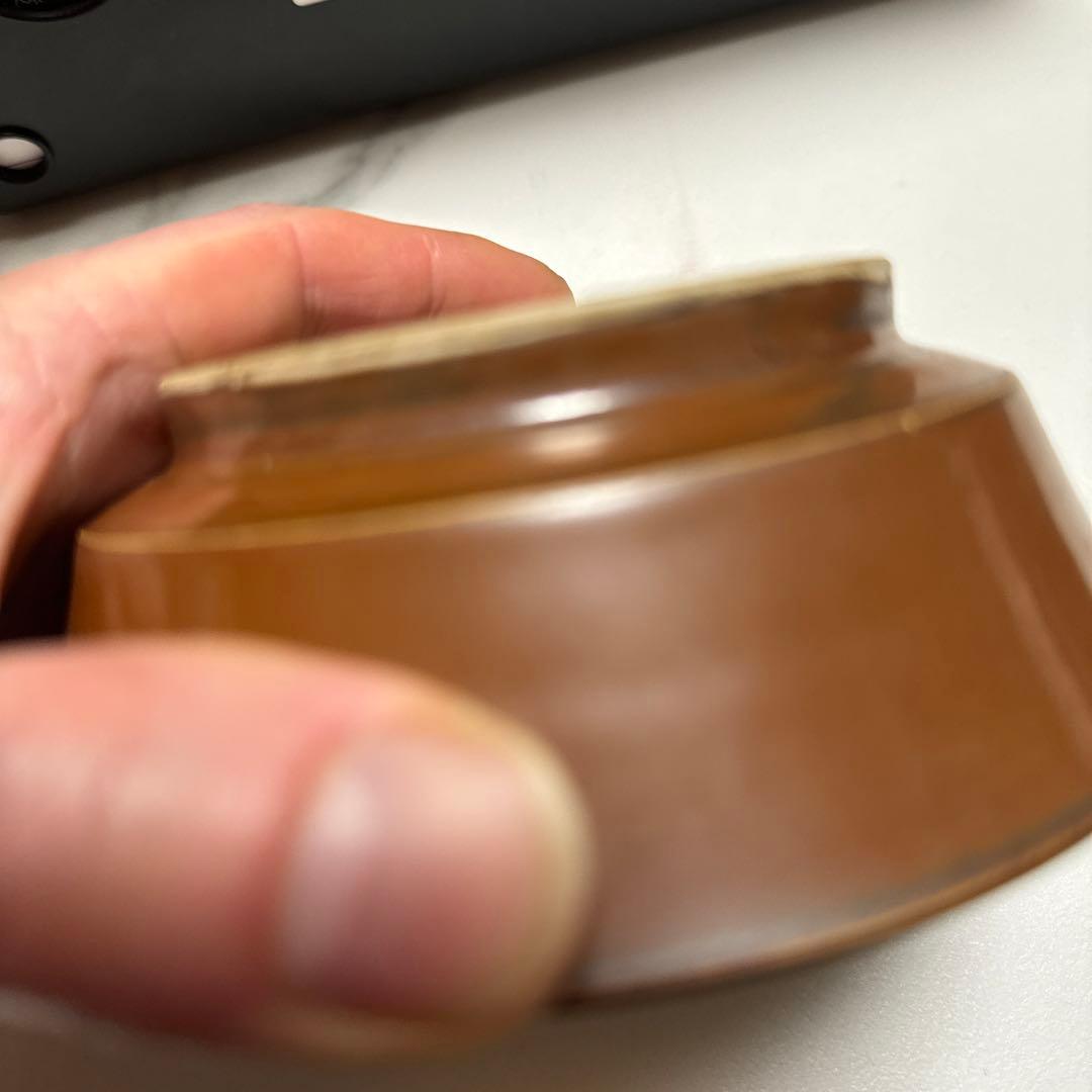 宋代 青磁 定窯　耀州 赤釉 柿紅釉 水冼 茶碗