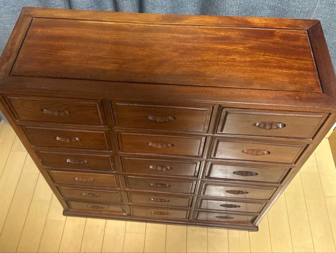 和チェスト 引き出し3列6段18杯　木組み　釘未使用 アンティークチェスト