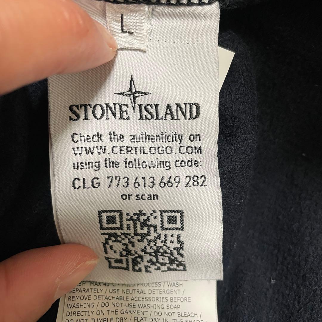 STONE  ヘンリーネック　トレーナー　ネイビー　Lサイズ