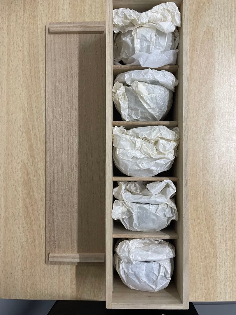 たち吉 京唐草 お茶呑茶碗 新品桐箱付き5客①