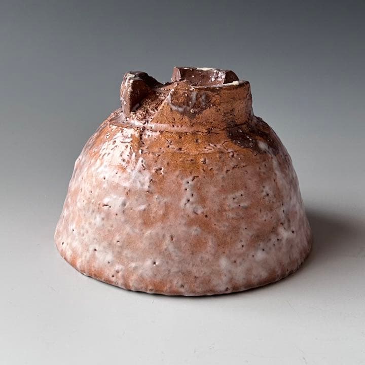 茶道具　萩焼　割高台　茶碗　岡田裕　共箱　陶芸　茶会　稽古　山口県