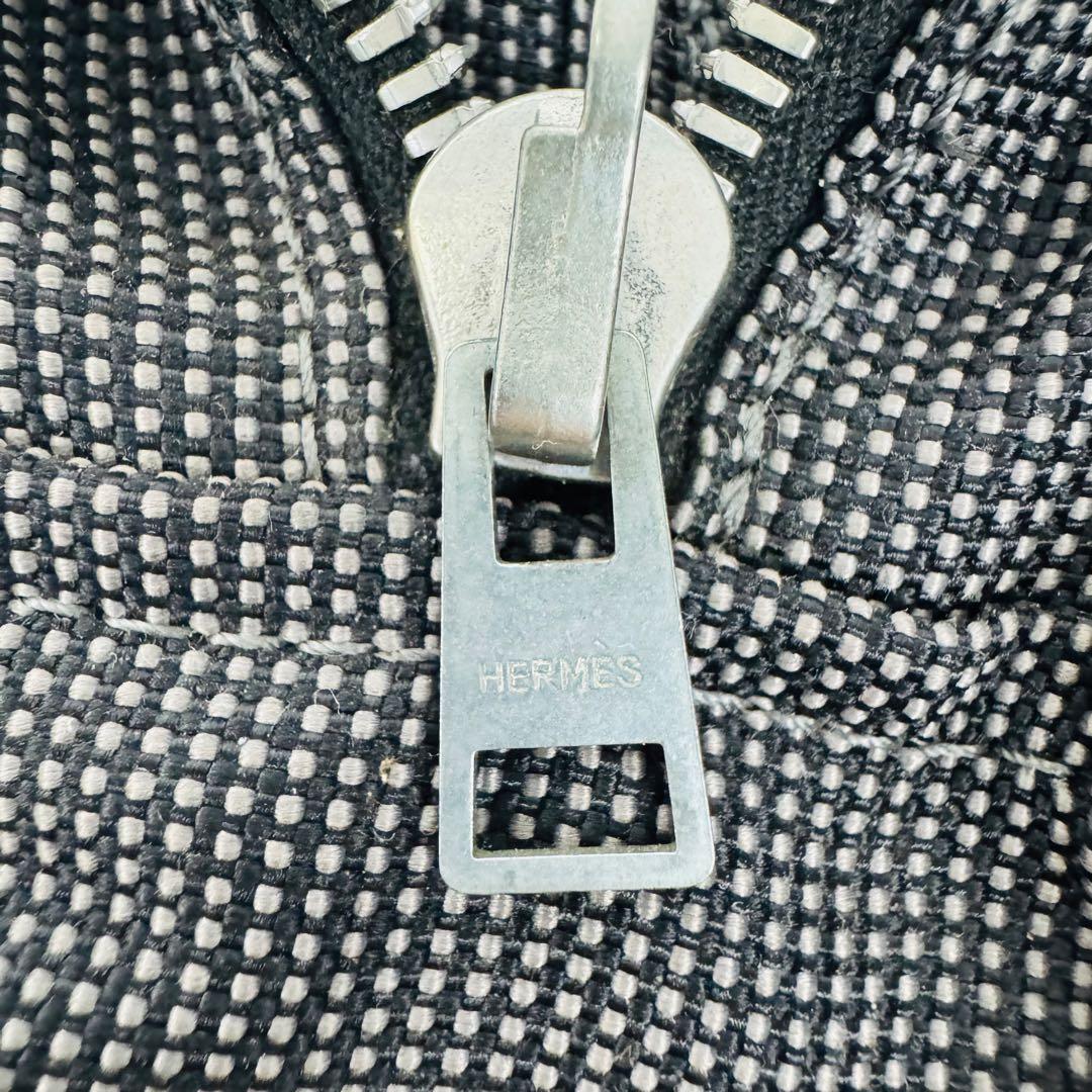 ✨HERMES✨エルメス✨エールライン✨グレー✨ナイロンキャンバス✨トートバッグ