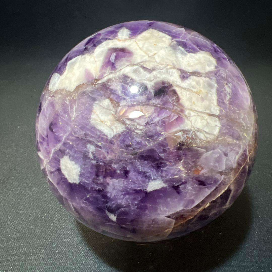 【希少・共生】アメジスト 丸玉 1.1kg 直径93mm スフィア 原石