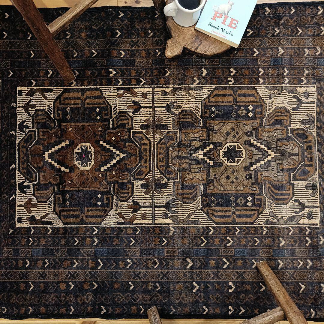 【※値下げご依頼】 アフガンラグ　ヴィンテージラグ トライバルラグ