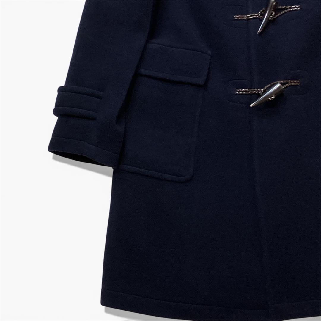 日本製/SANYO/三陽商会/ダッフルコート/ウール/ネイビー/チェック柄/XL