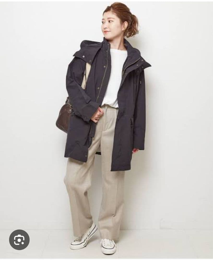 スピックアンドスパン CNフーディーライナー3WAYブルゾン ブラック 38