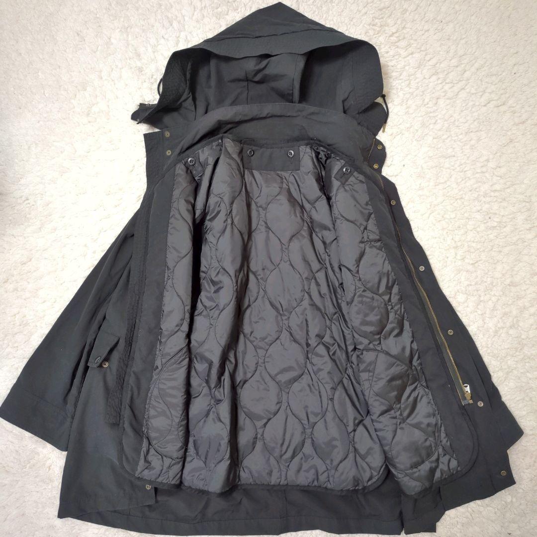 スピックアンドスパン CNフーディーライナー3WAYブルゾン ブラック 38