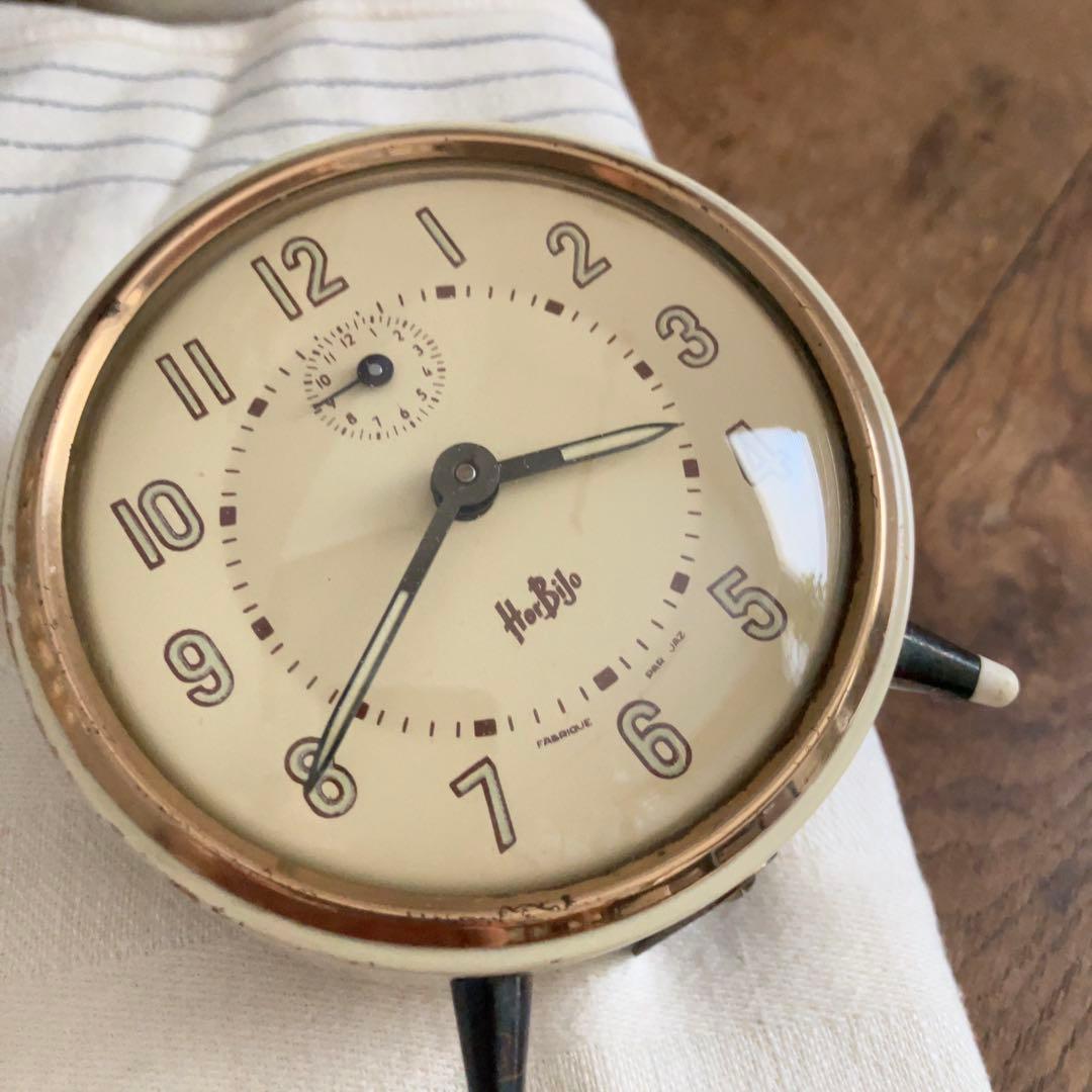 【最終価格】フランスアンティーク　置時計 クリーム色