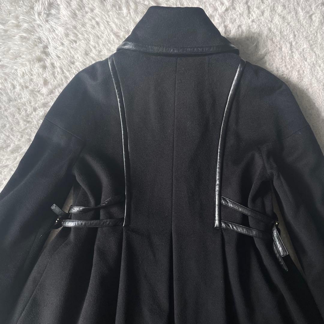 マックスマーラ スポーツマックス ウール　フレア　ロングコート　ブラック　36