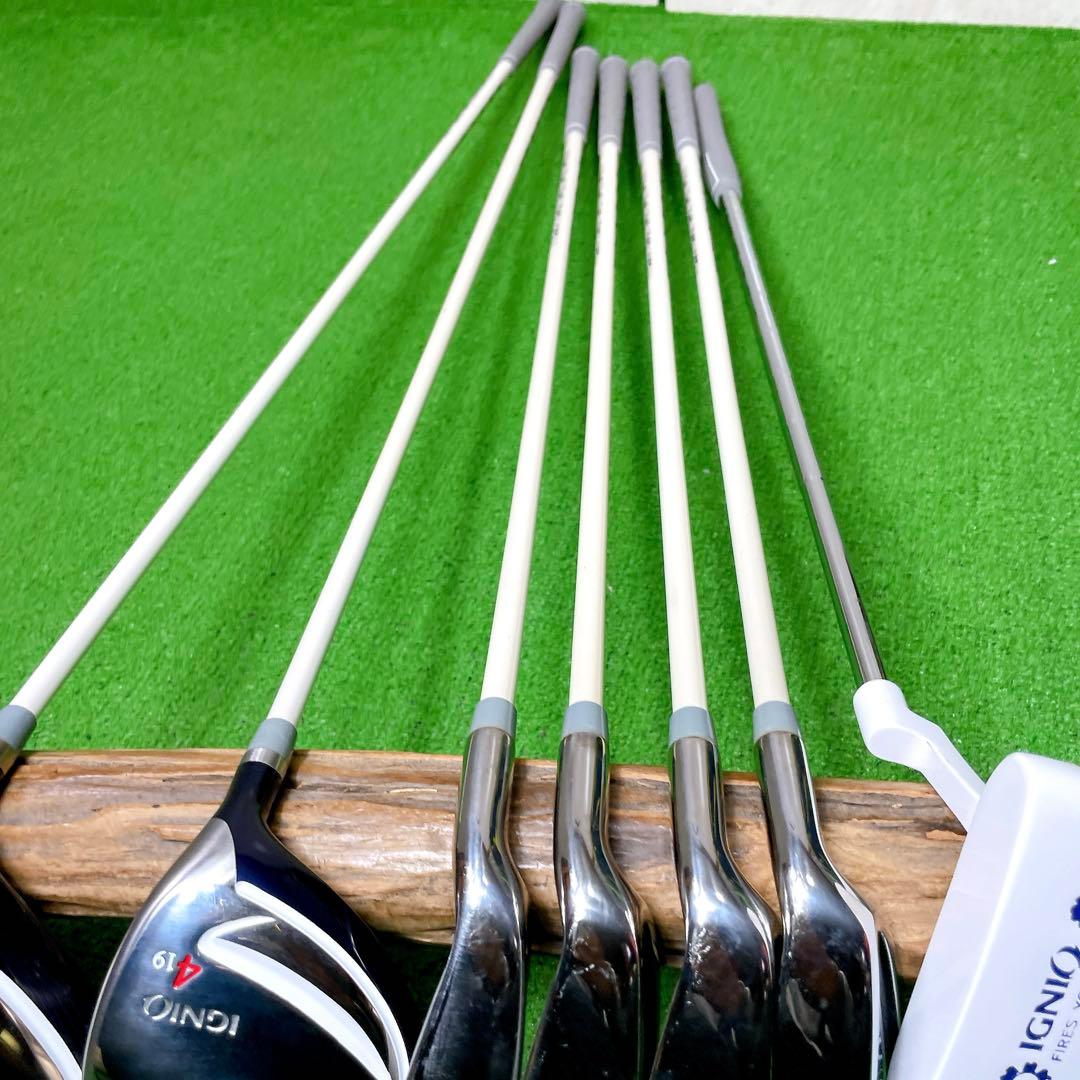 ほぼ未使用品！イグニオ　レディースゴルフセット 7本セット　初心者　おまけ付