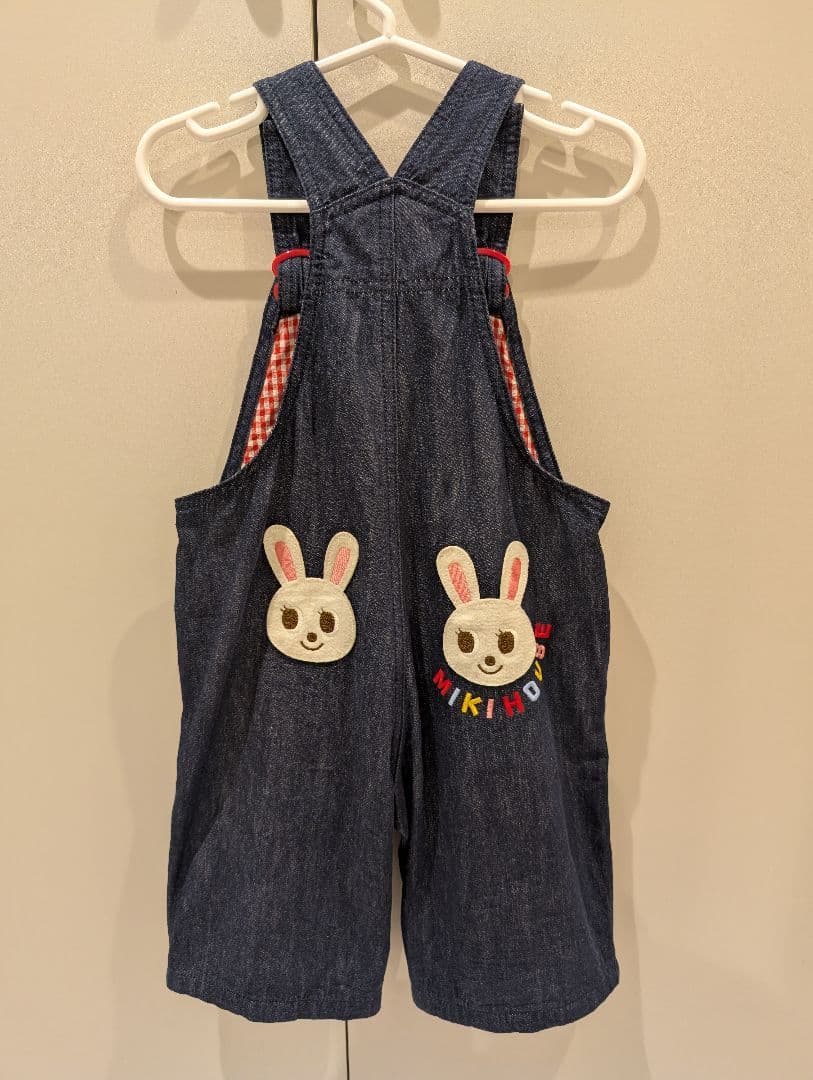 ミキハウス　七分丈オーバーオール(うさぎ)　Mサイズ