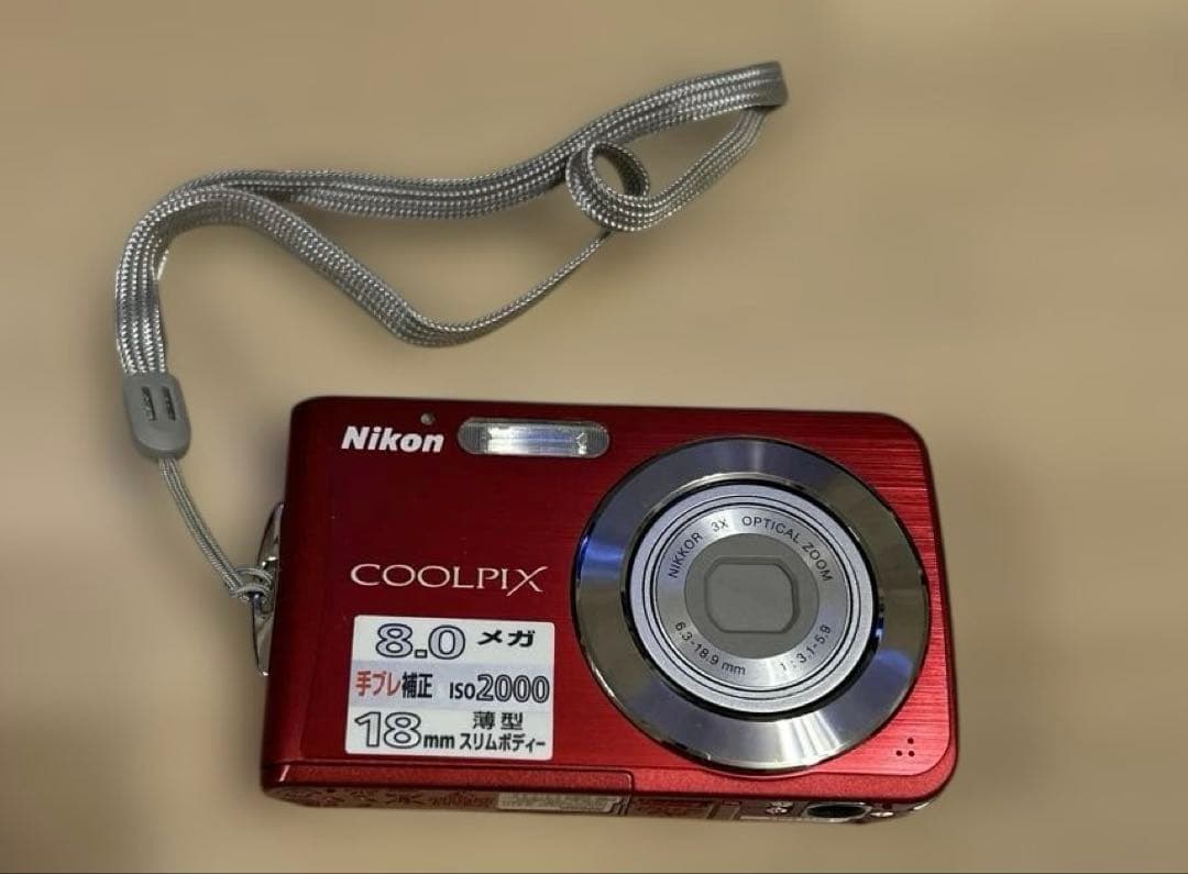 【極美品】Nikon COOLPIX S210 赤　箱あり　充電器無　稼働未確認