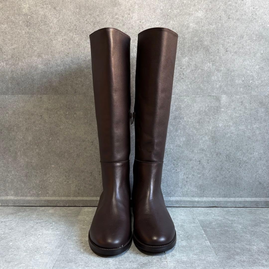【未使用品】REMME レメ レザー ロングブーツ 24cm ジョッキーブーツ