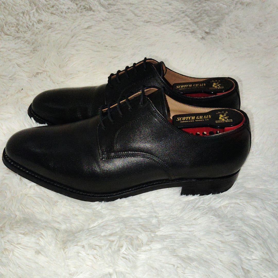 【極美品】スコッチグレイン　3524　アシュランス　プレーントウ　黒　25