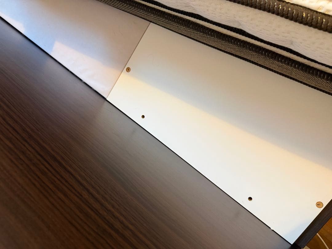 セミダブル　ニトリ ベッドフレーム ダークブラウン 引き出し付 マットレスセット