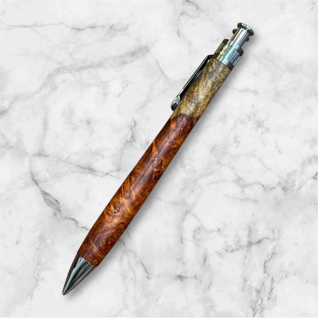 【新品未使用】工房楔　花梨紅白　こぶ杢　ペンシル　イベント杢　シャープペン