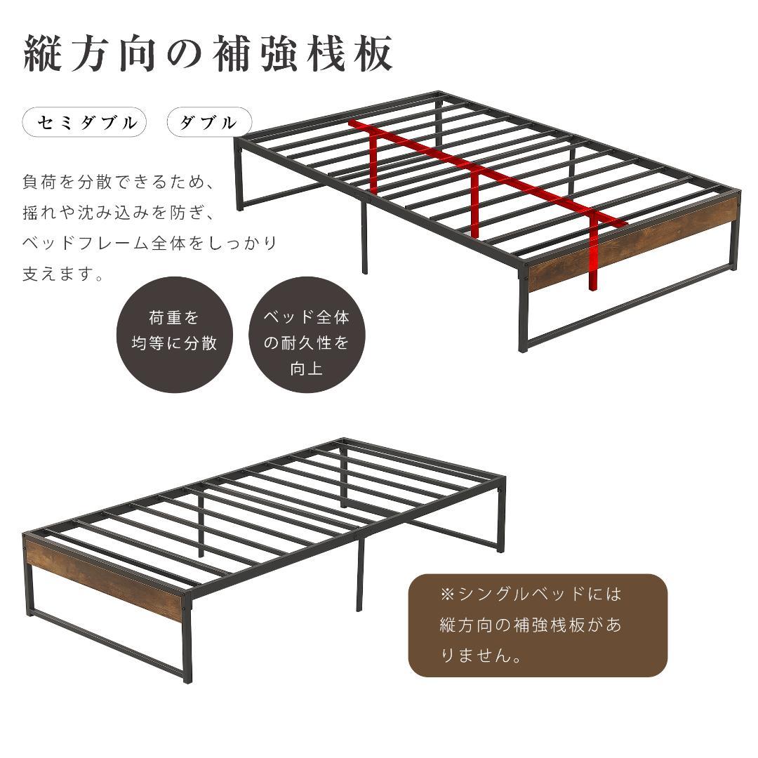 感謝祭！ベッドフレーム 【セミダブル SD】パイプベッド セミダブル WHITE