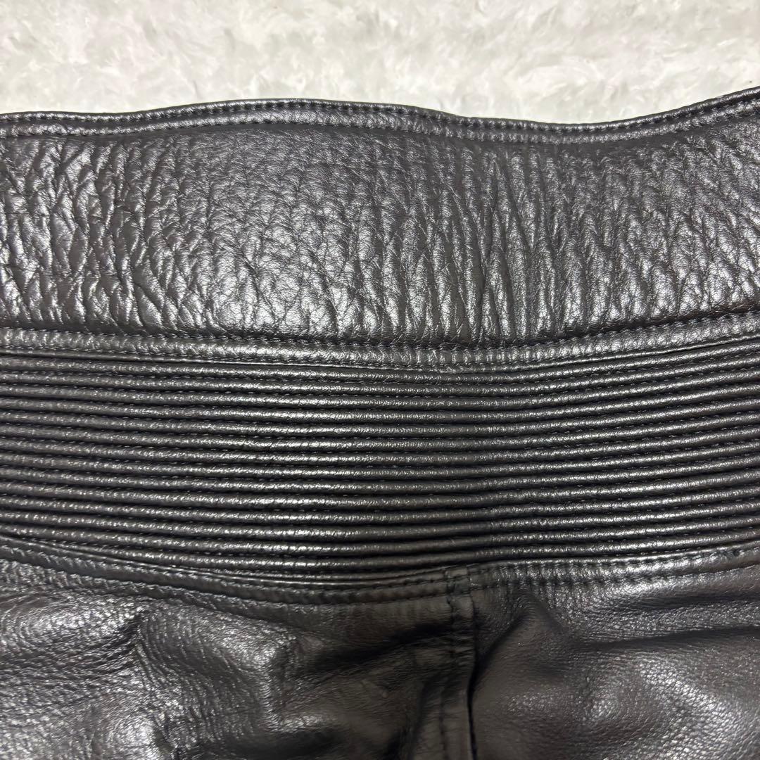 美品✨コミネ spazzioレザー ライディングパンツ レザーパンツ LLサイズ