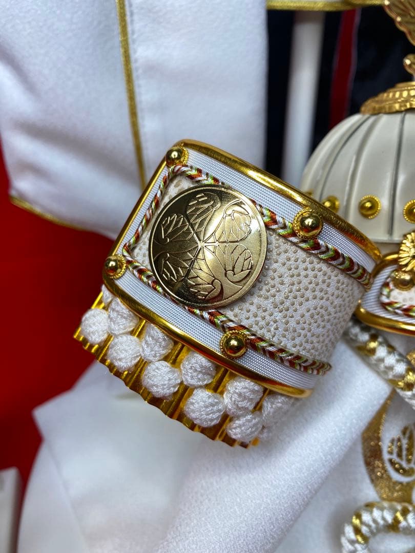 徳川家康　五月人形　兜飾り　白陣羽織付き兜平飾り　龍虎柄