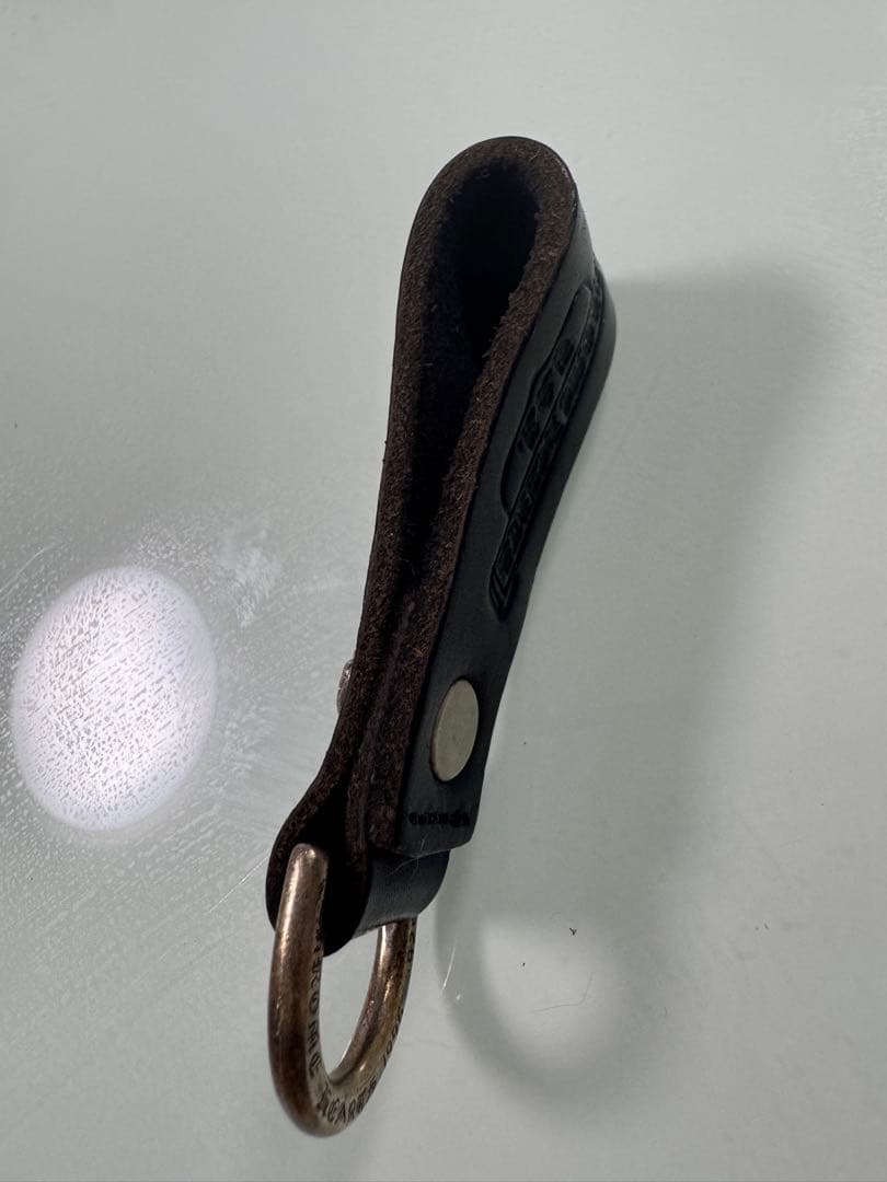 「数回使用美品」クロムハーツ Dリング キーホルダー ブラック レザー 純正