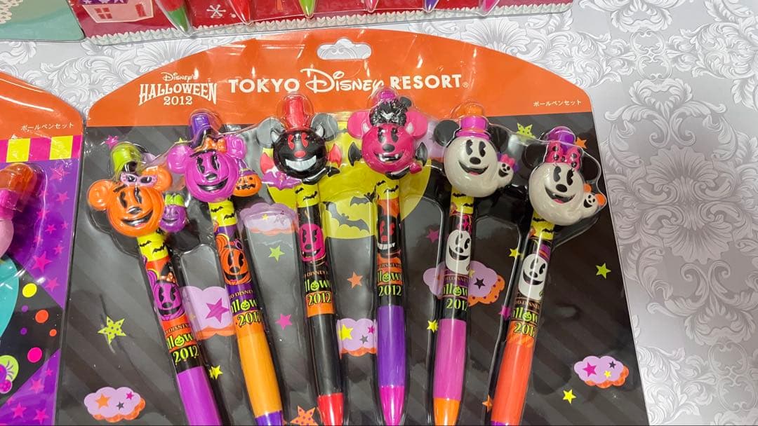 Disney ハロウィン　クリスマス　マスコット　ボールペン　セット