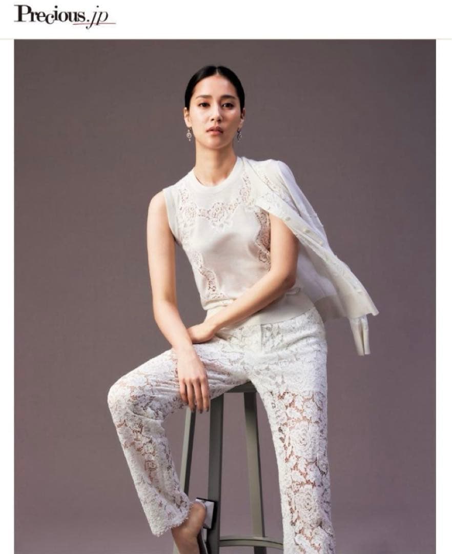 神崎恵★新品タグ付★ Dolce&Gabbana★ボウタイ/シルク最上級レース