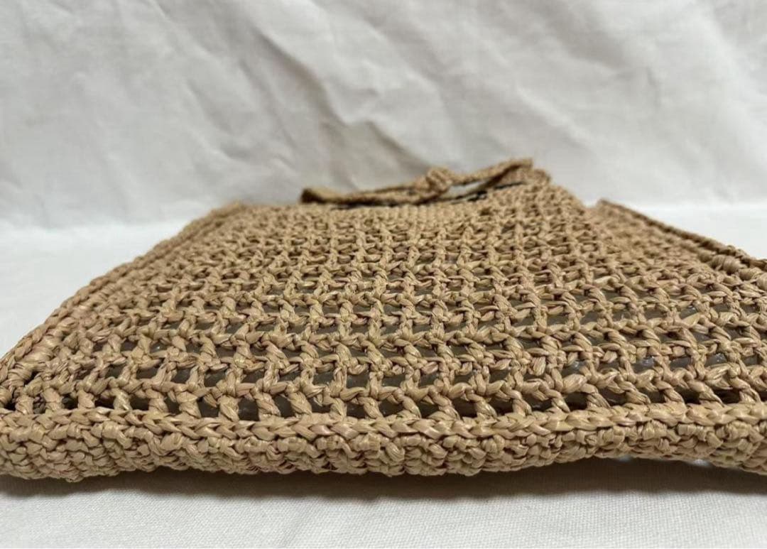 美品正規品 PRADA ラフィアトートバッグ ベージュ　カゴバッグ