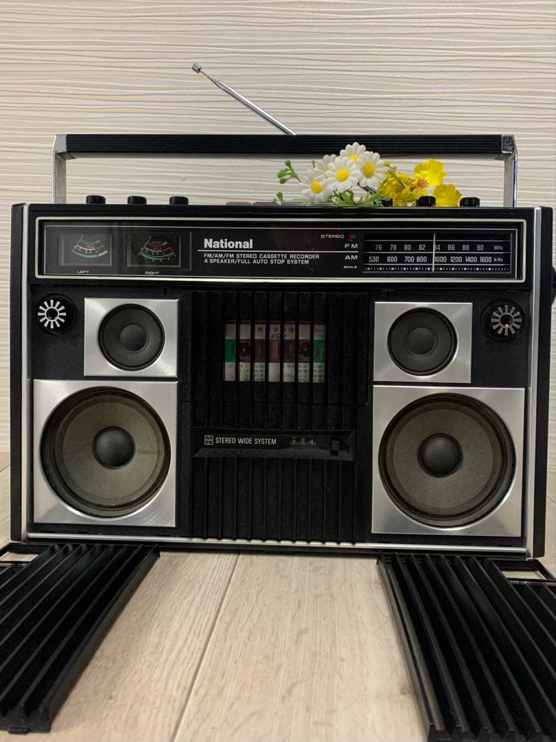 美品元箱付きNATIONAL ラジカセ レコーダーRS-457 AM/FMラジオ