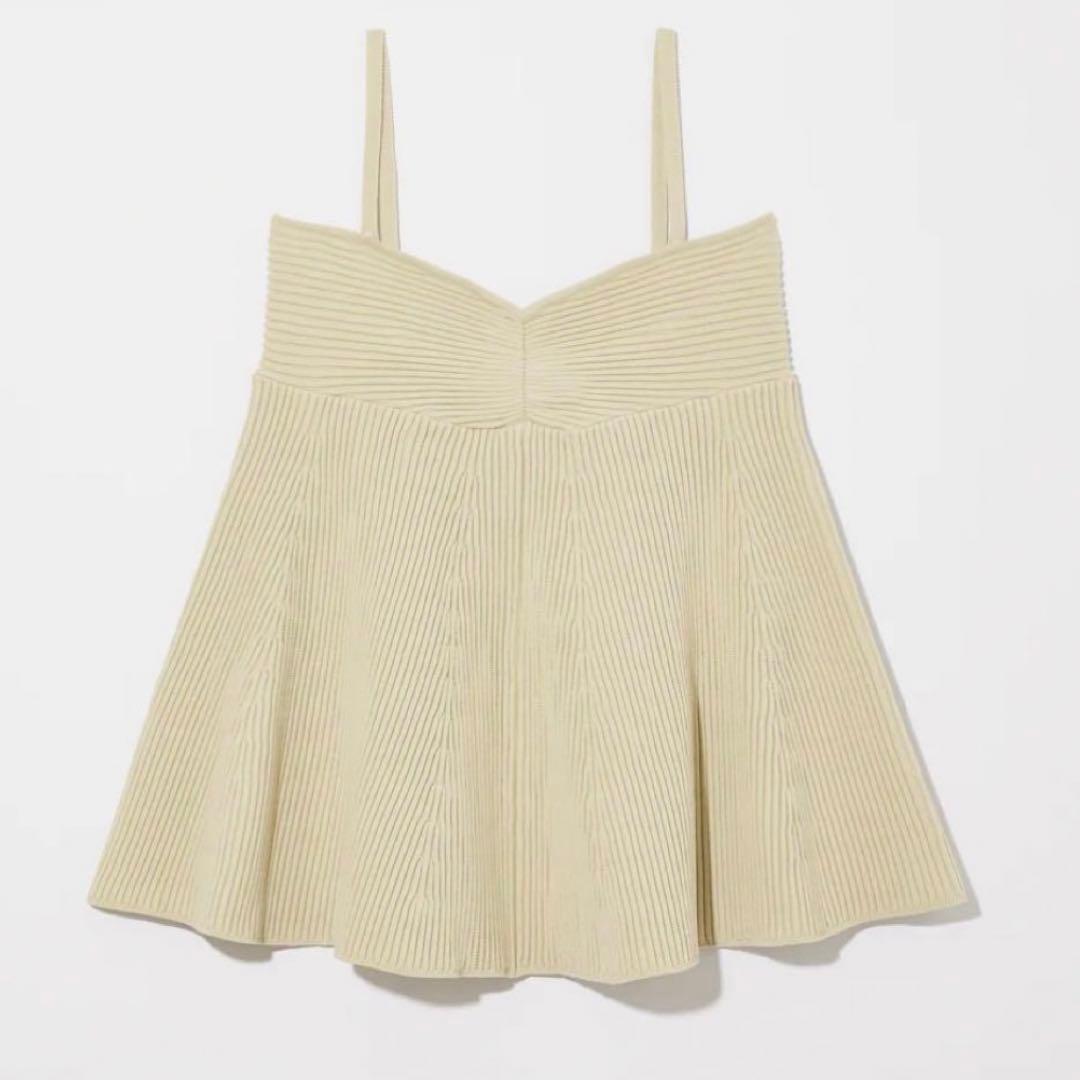 eaphi　RIB KNIT BUSTIER beige