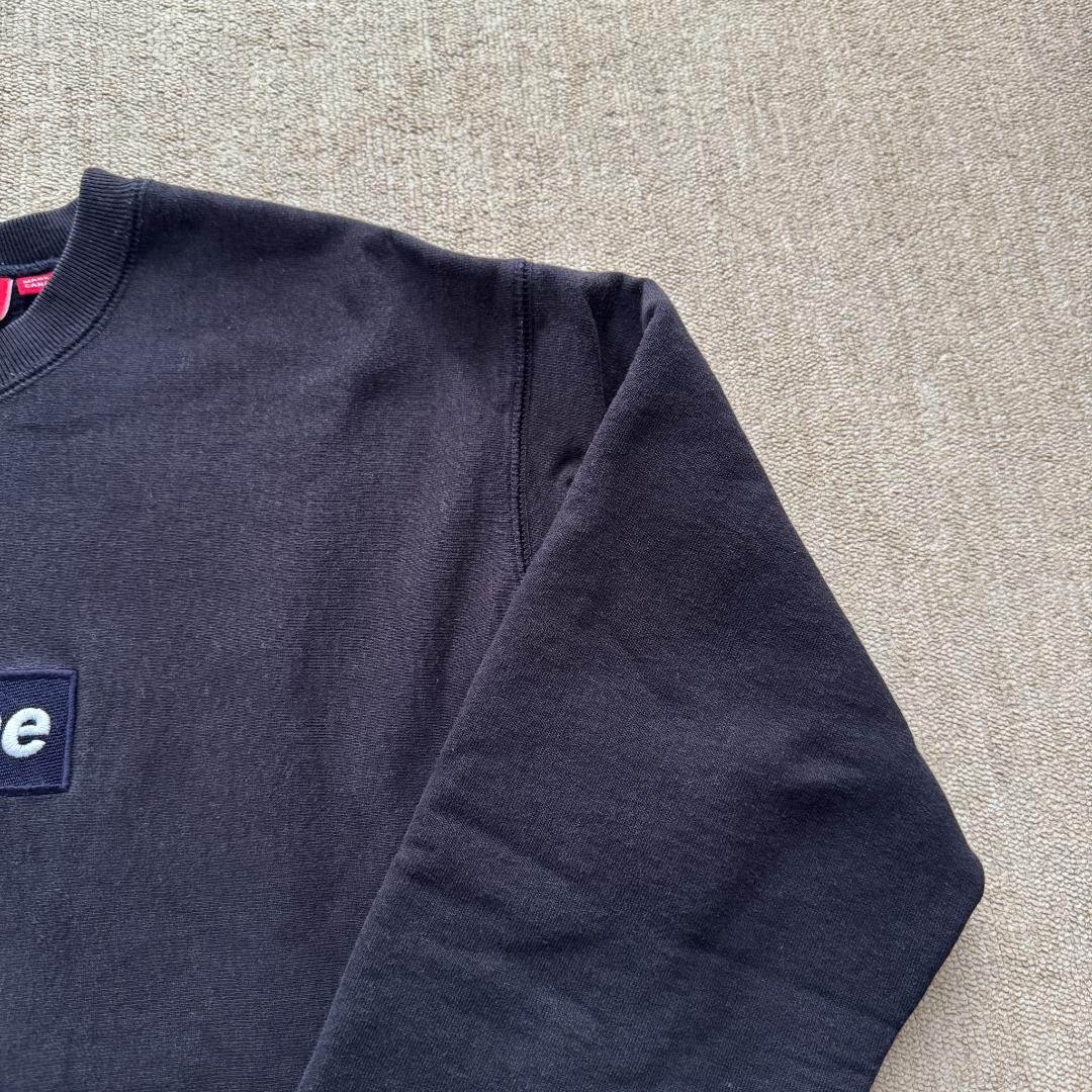 ロ*ズ様 Supreme Box Logo クルーネック スウェット 黒 カナダ