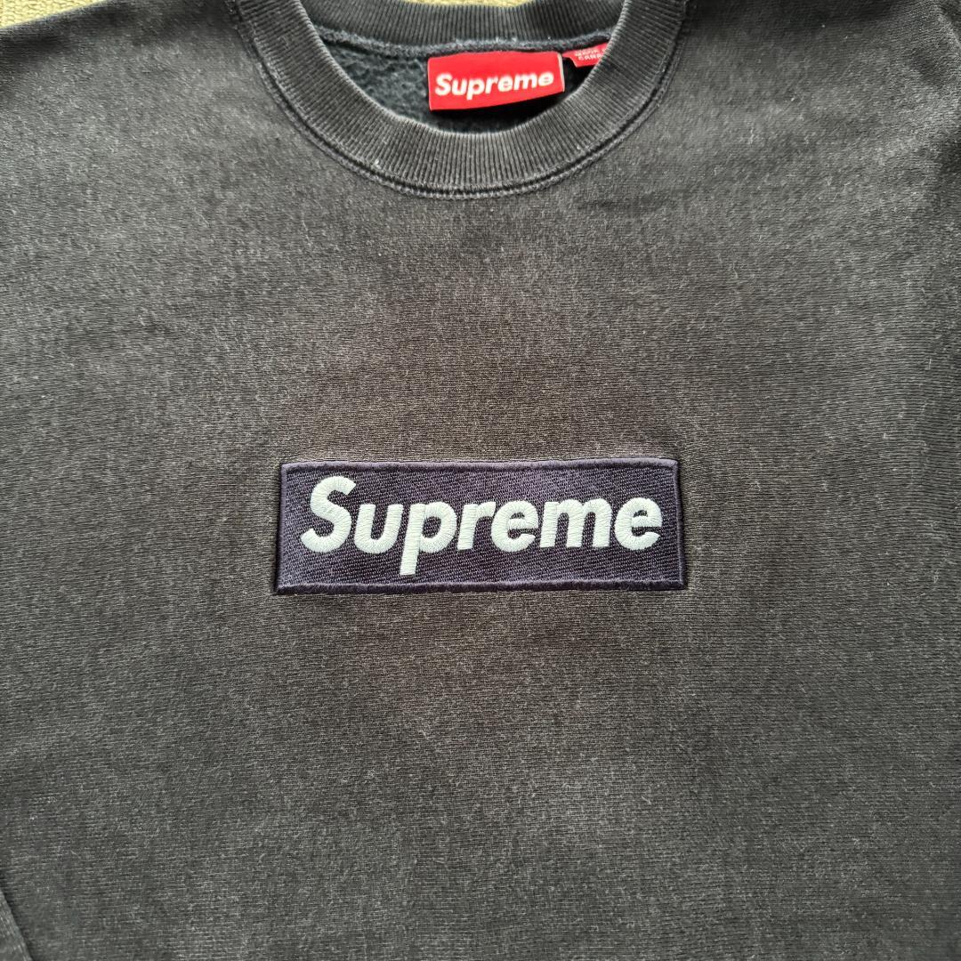 ロ*ズ様 Supreme Box Logo クルーネック スウェット 黒 カナダ