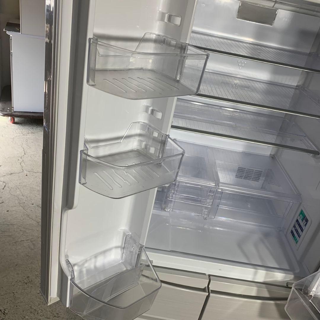 J258R SHARP 6ドア冷凍冷蔵庫 SJ-PF46C-H 2017年製