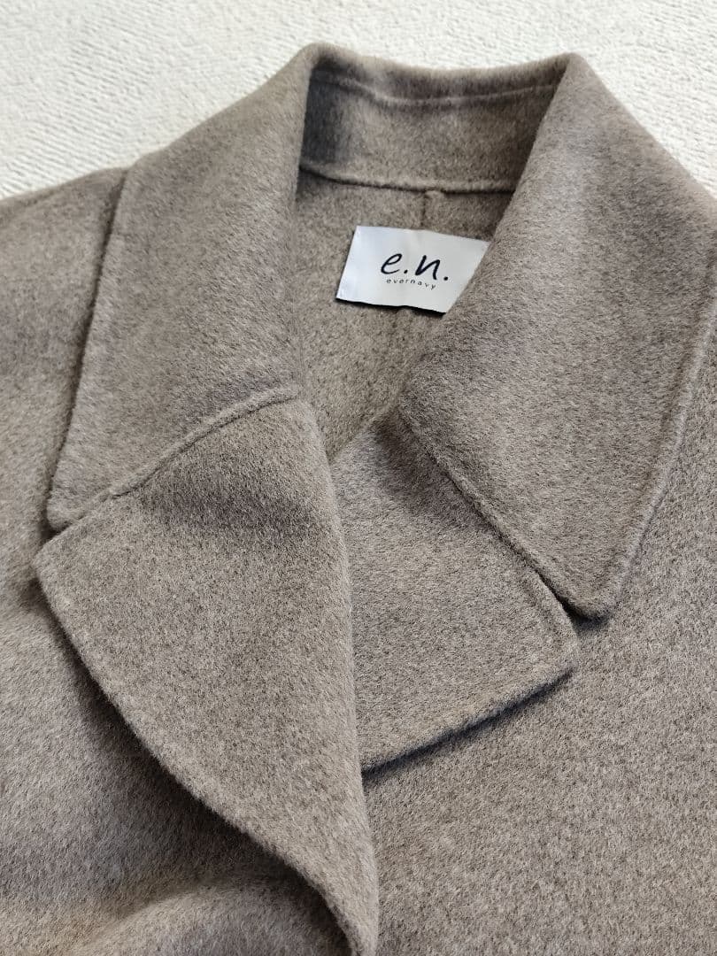 【美品】evernavy エバーネイビー リバー ピーコート ベージュ