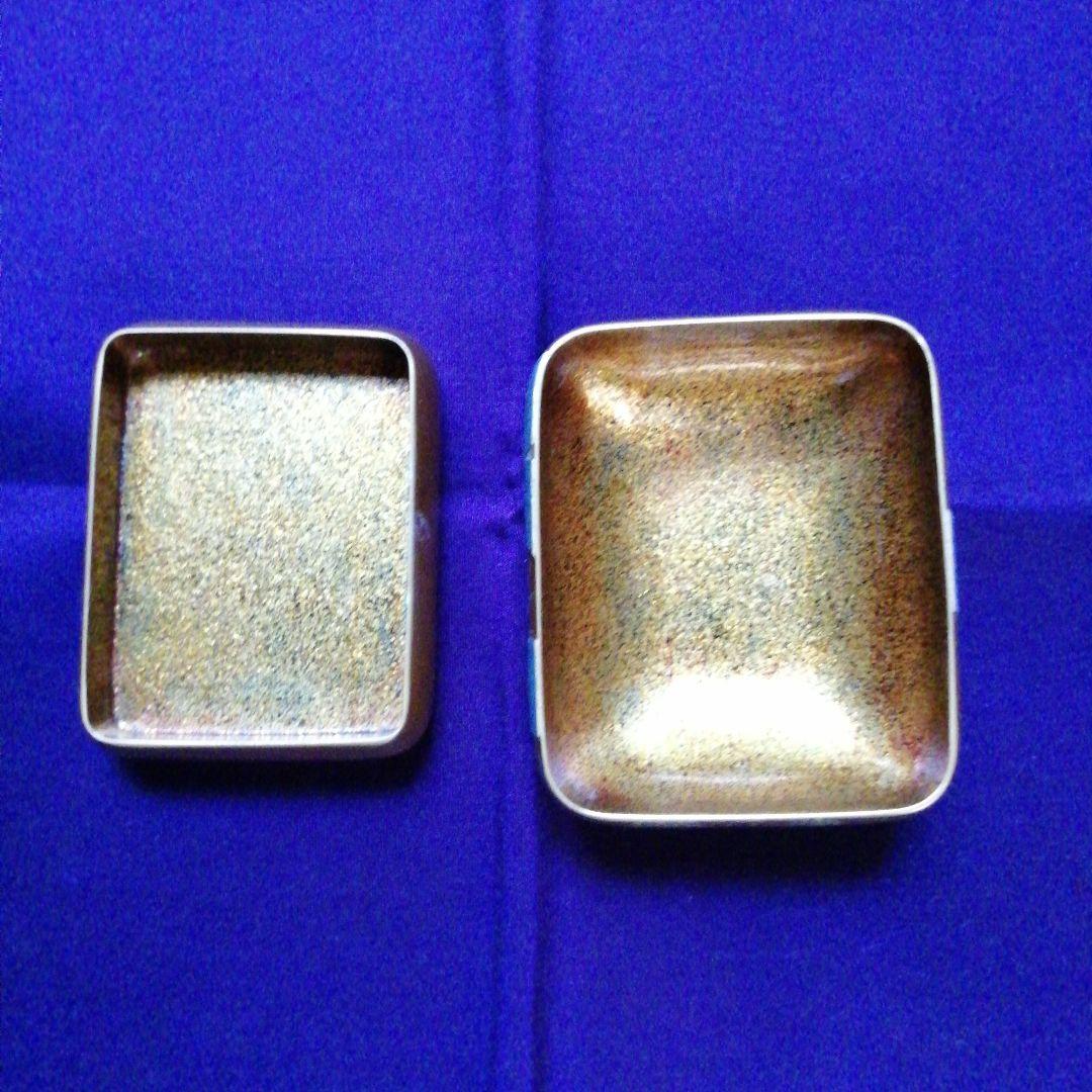 金地　八ツ橋蒔絵文庫形香合