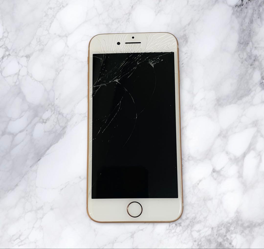 （ジャンク品）Apple iPhone 8 64GB SIMフリー ゴールド色