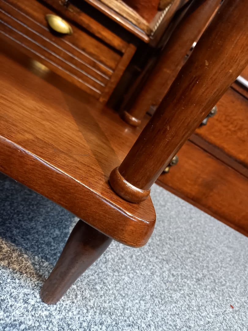 1970's　ヴィンテージ　コロニアル　ウッド　サイド　オープン　ラック　２段