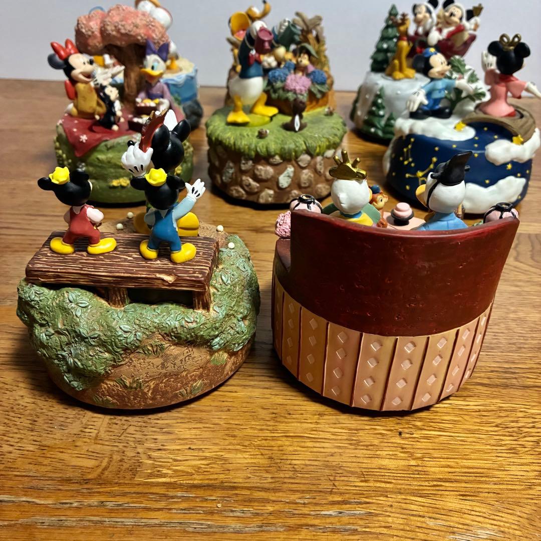 箱有 ディズニー オルゴール ベルメゾン 8個セット オブジェ フィギュア 希少