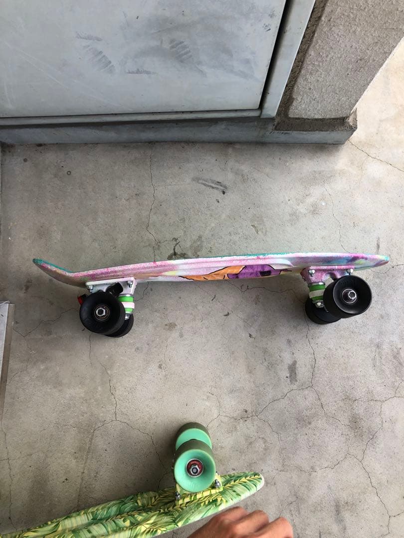 アイスクリームコーン猫イラストスケートボード