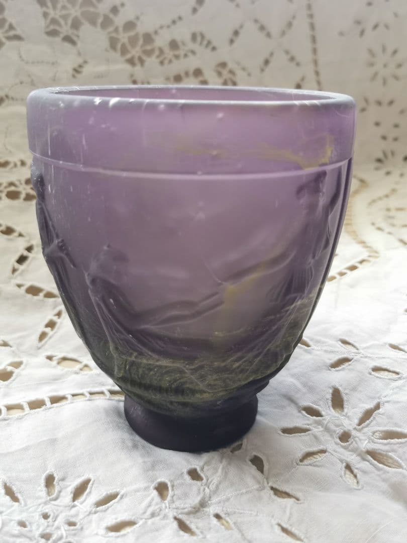 アンティーク ジョルジュドフール ギリシャ神話 女神 神殿 パート・ド・ヴェール