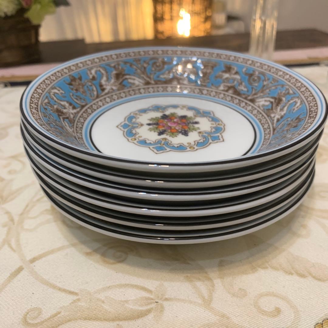 未使用　ウェッジウッド フロレンティーン　ターコイズ　12.8cmボウル　6枚