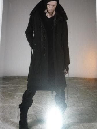 【メーコブ】JULIUS ユリウス レザー切替 ハイネック モッズコート