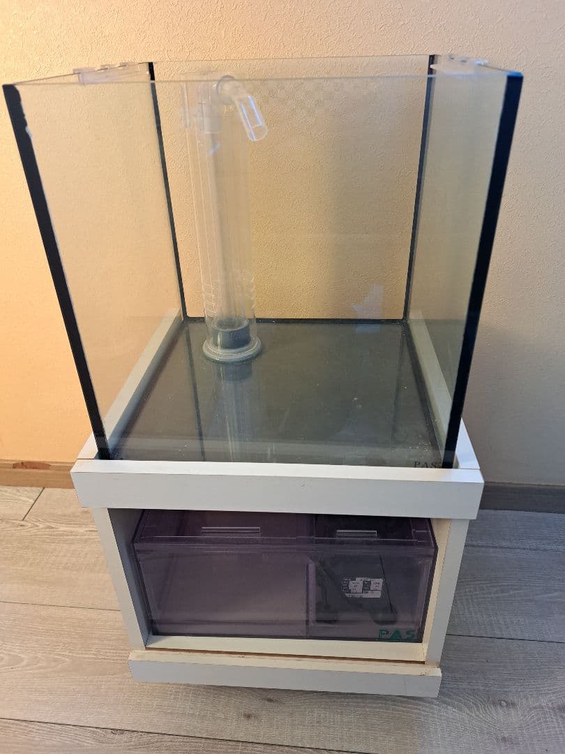 ガラス水槽オーバーフロー (30cm x 30cm x 30cm)