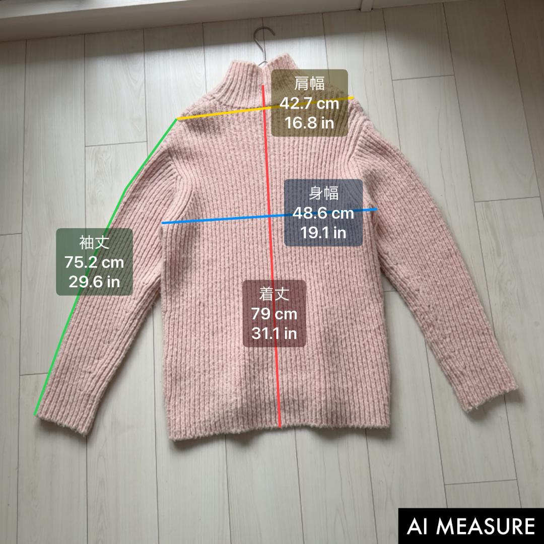 美品✨オーラリー　ウールキャメル モックネック リブニットプルオーバー