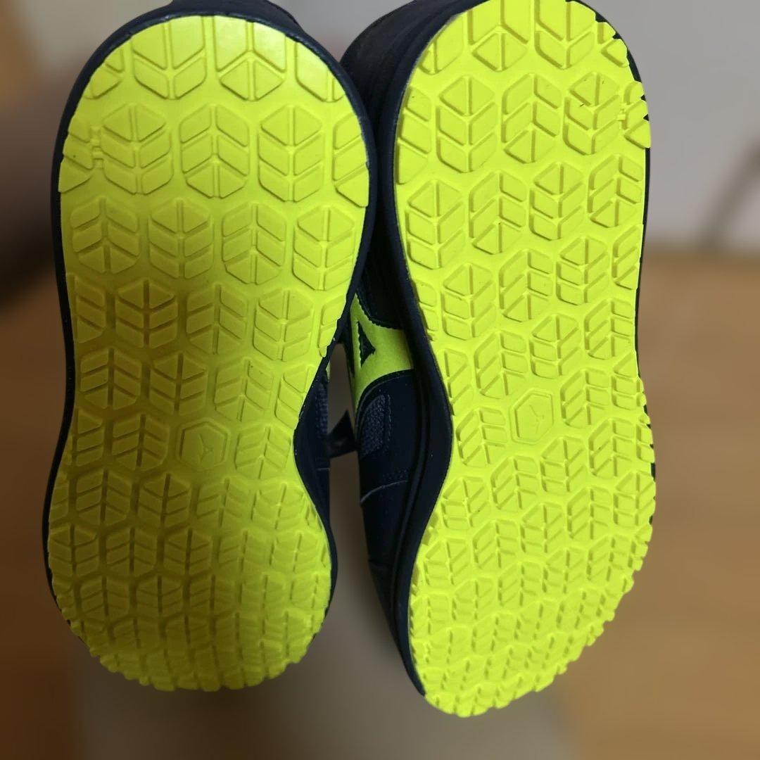 Mizuno 安全靴 ネイビー/イエロー ベルトタイプ