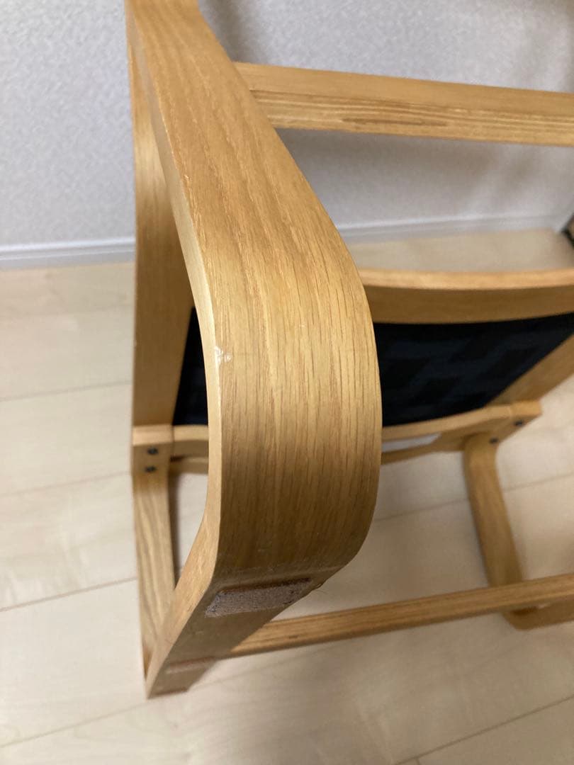 無印良品　リビングでもダイニングでもつかえるソファチェア・オーク材