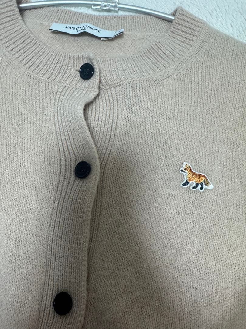 Maison Kitsuné ベビーフォックス パッチ カーディガン　アイボリー