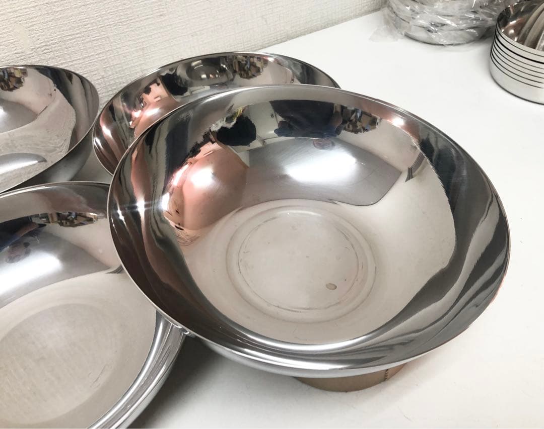 韓国製 18-8ステン冷麺容器 SL-03 8枚セット